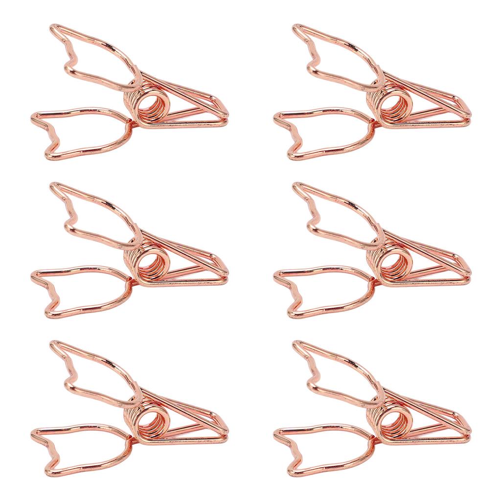 100pcs Clips Cute Cartoon Cat Shape Metal Hollowed Tail Clips Paper Clamps Supplies