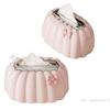 Trendy Pumpkin Shaped Spring Tissue Box Creative Removable Paper Holder ABS Napkin Box Office Living Room