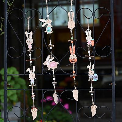 Mini Wooden Pendant For Easter Home Decoration Hanging Room Decoration Gifts