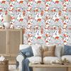 Smiling foxes in the forest wallpaper for living room and bedroom 50x1000
