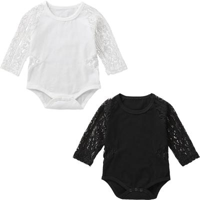 long sleeve lace romper baby