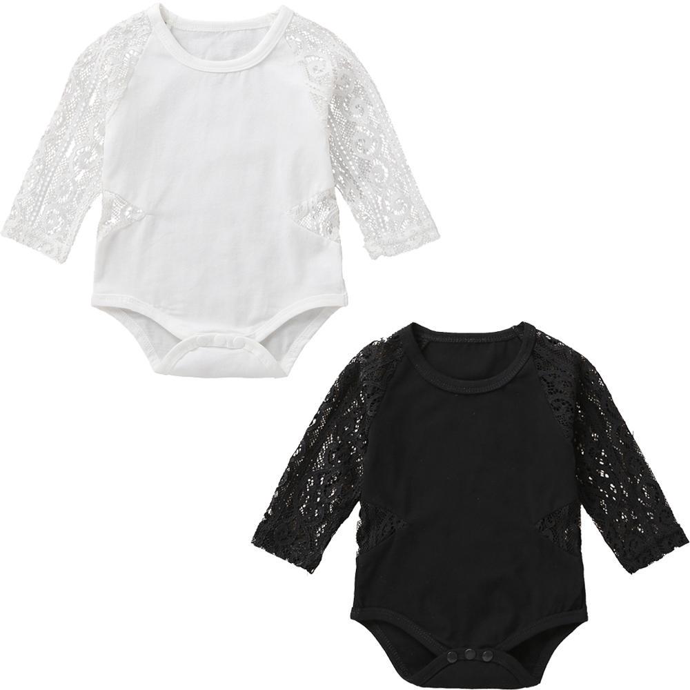Buy Newborn Baby Girl Long Sleeve Lace Romper Kids Hollow Out