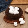 1Set Artificial Birds Nest Toad Vine Woven Fake Eggs Straw Roost Easter Ornaments