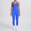 Seamless solid color beauty back vest, trousers, yoga suit set, tight running, fitness, yoga two-piece set