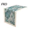 Fringed Edge Table Runner Runner, Vintage Floral Printed with Durable Edges, Protects from Heat Scratches Spills