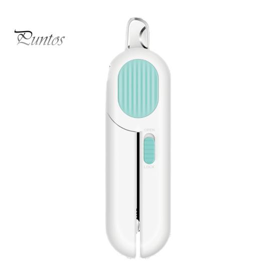 

Светодиодные кусачки для ногтей домашних животных с предохранительным замком, легкие кусачки для кошек, светодиодные фонари, лезвия из нержавеющей стали, триммер для груминга с нескользящей ручкой для собак синий