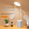 Student Desk Lamp with Eye Protection, Charging Plug, and Pen Holder – Ideal for Bedroom and Reading
