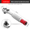 Chiave a cricchetto doppia testa 1/4" Cricchetto rapido Set di chiavi a bussola doppie mini Attrezzi manuali per officina biciclette