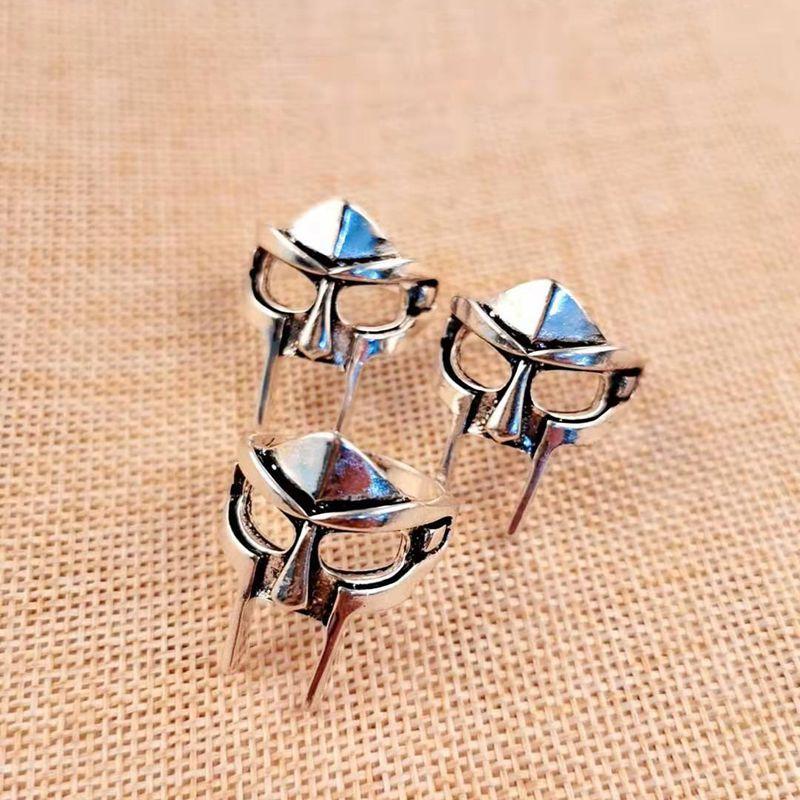 Goth Hip Hop MF DOOM masque anneaux pour hommes gladiateur Style Punk égyptien pharaon mâle anneau classique rétro bijoux accessoires de fête