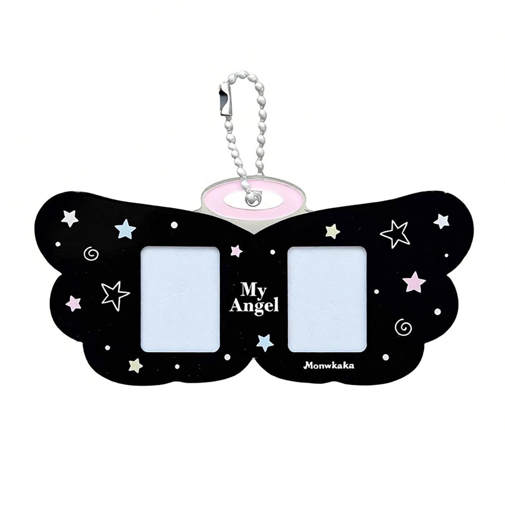 Cute Angel Wings Card Sleeve Pendant Clear DIY Design Card Cover Bag Pendant Photocard Holder
