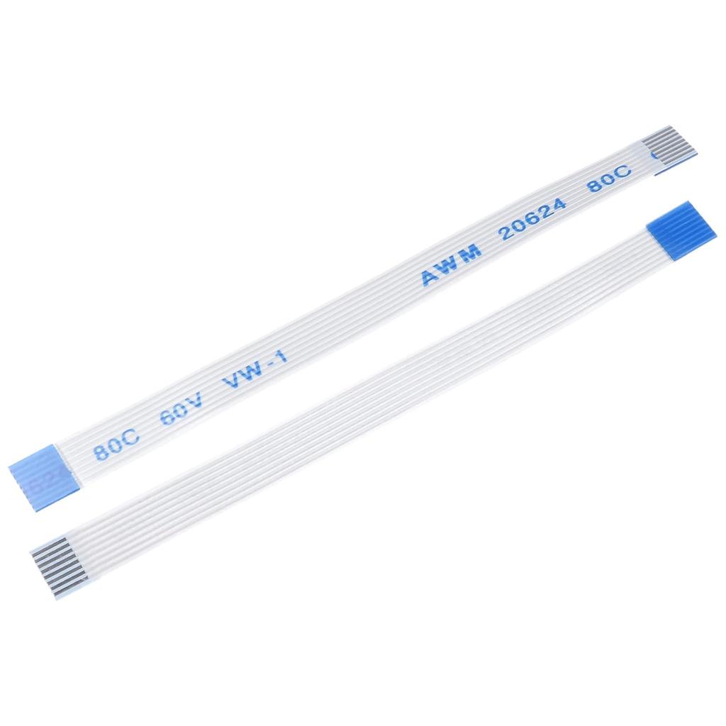 MECCANIXITY FFC Ribbon Flat Flexible Cable, 8 Pin 0.5mm Pitch 60mm Long (B Type) for LCD 3D Printer Camera DVD TV Laptop Audio Pack of 10