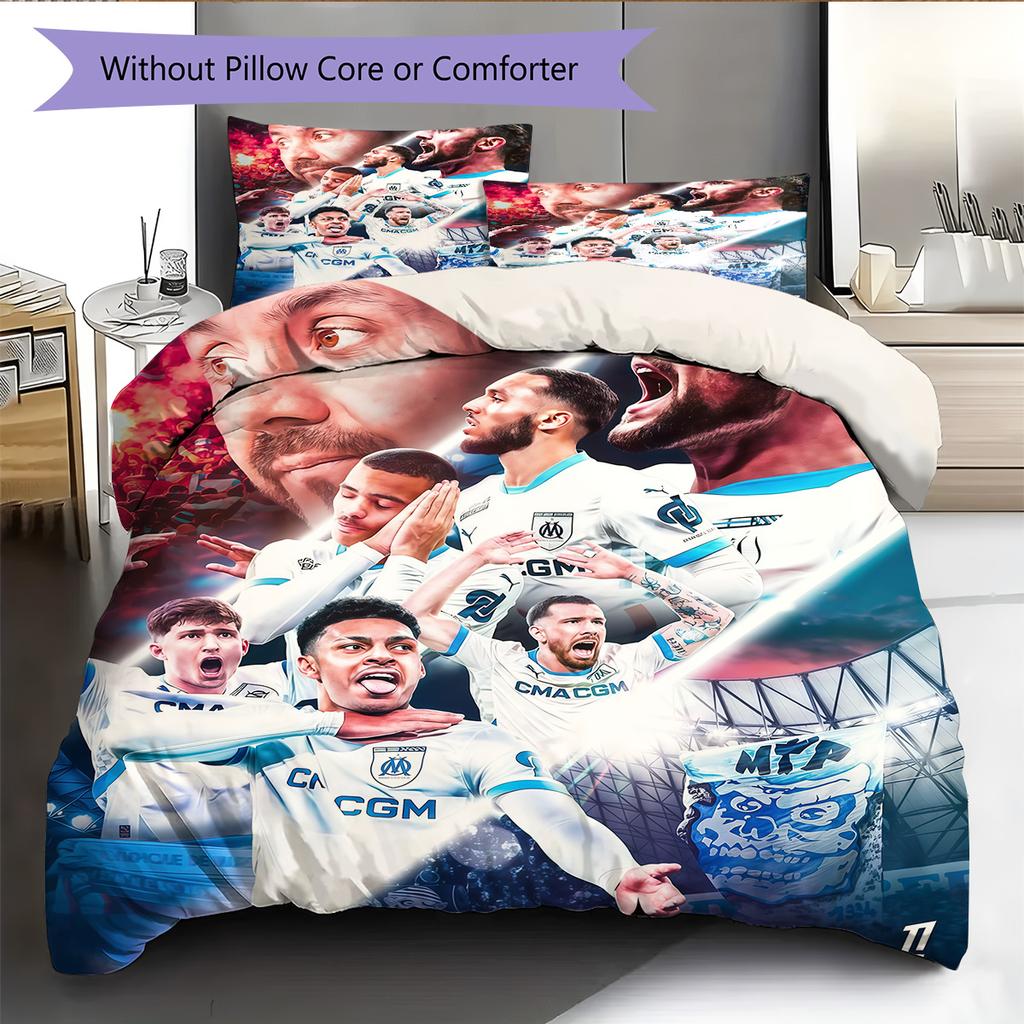 Marseille Pattern Bedding Quilt Set Quilt Cover Pillowcase Home Decoration Birthday Gift (1 * duvet cover + 2 * pillowcase, without core)