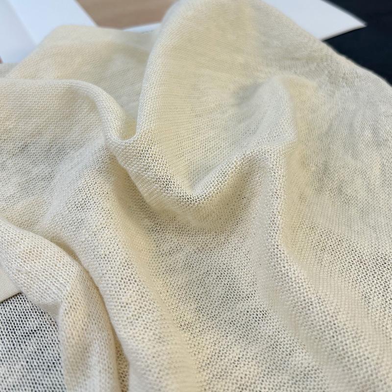 Linen knitted pile hat women's spring and summer thin breathable big head circumference cold hat confinement hat bag head hat versatile and small face