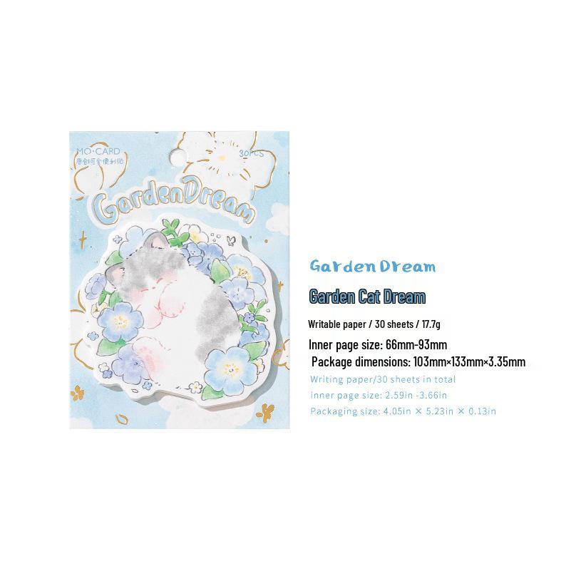 Meow & Flower Cat-Themed Sticky Notes: Cute Memo Pads for Students