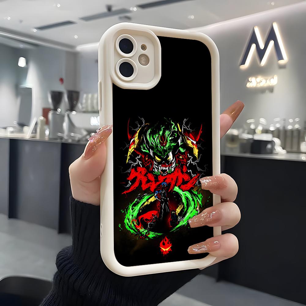 Anime Gurren Lagann Phone Case For IPhone Air 17 Pro Max 16 E 15 14 Pro Max 13 12 11 Mini Plus Soft Silicone White Cover