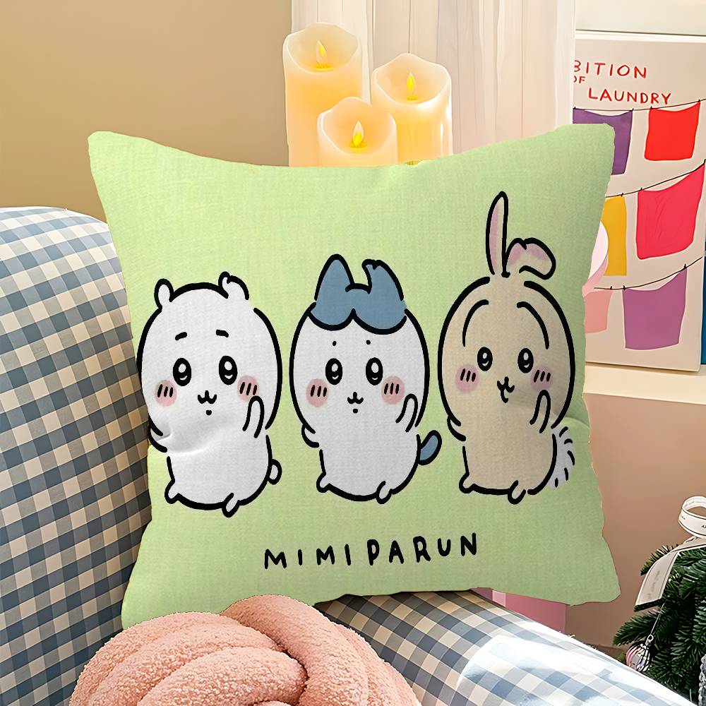 Kawai Cartoon HHachiware Pillow Cover for Bedroom Room and Living Room Sofa Decorative Cushion Cover