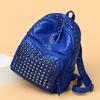 Fashion Rivet Soft Leather Women Backpacks Designer Large Capacity Girls School Bag  Female Bagpack Travel Bags