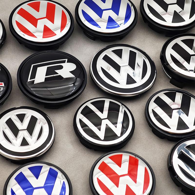 VW GTI GOLF 2026 Caliente Para VW VOLKSWAGEN 4uds 56mm 63mm 65mm Tapas Centrales para Llantas de Rueda de Coche Para Volkswagen VW Golf 4 5 6 7 R GTI Passa