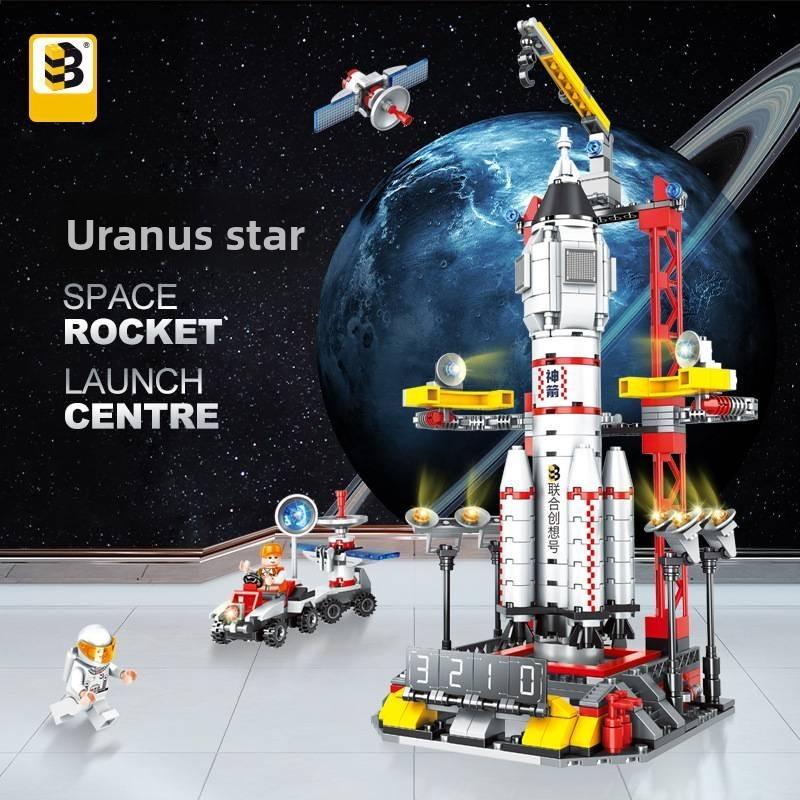 Assembles Rocket Shenzhou Building Blocks With Abs Plastic For Daily Gift Kids
