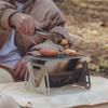 Outdoor Camping Mini BBQ Grill Portable Folding Card Type Stove Barbecue Grill