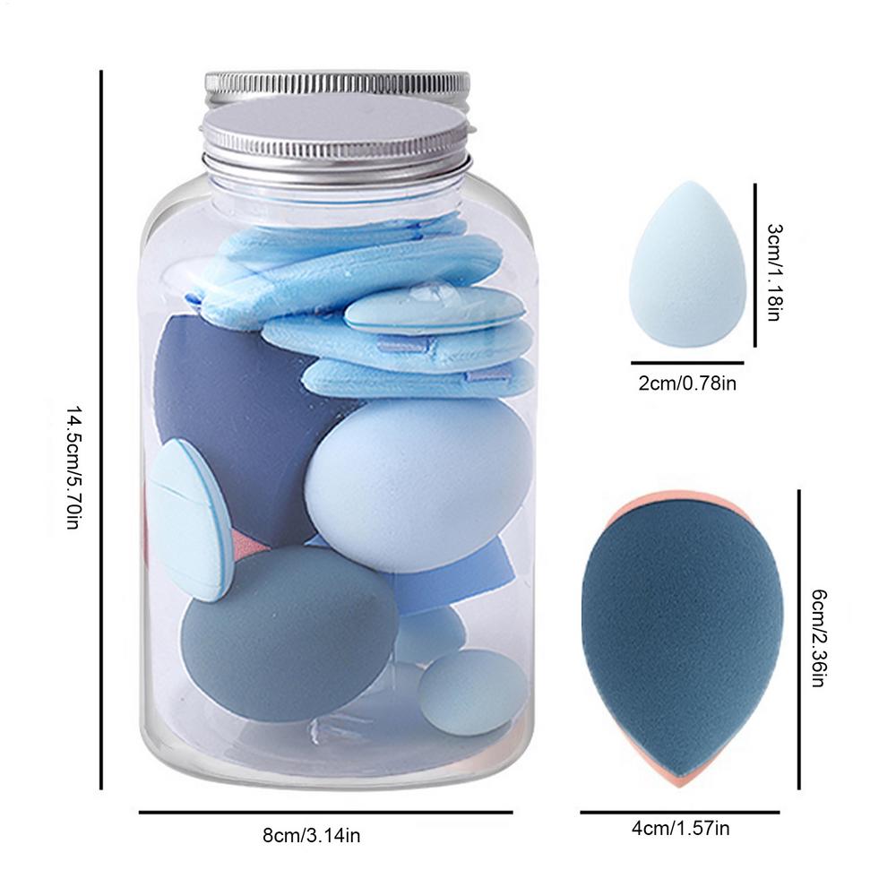 14pcs/set Cosmetic Soft Beauty Sponge Mini Make Up Sponges Makeup Sponge Powder Puff Long Lasting Beauty Sponge Wet Dry Use