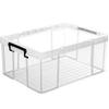 Manufacturer's Clear Low-Profile Under-Bed Storage Box for Clothes.