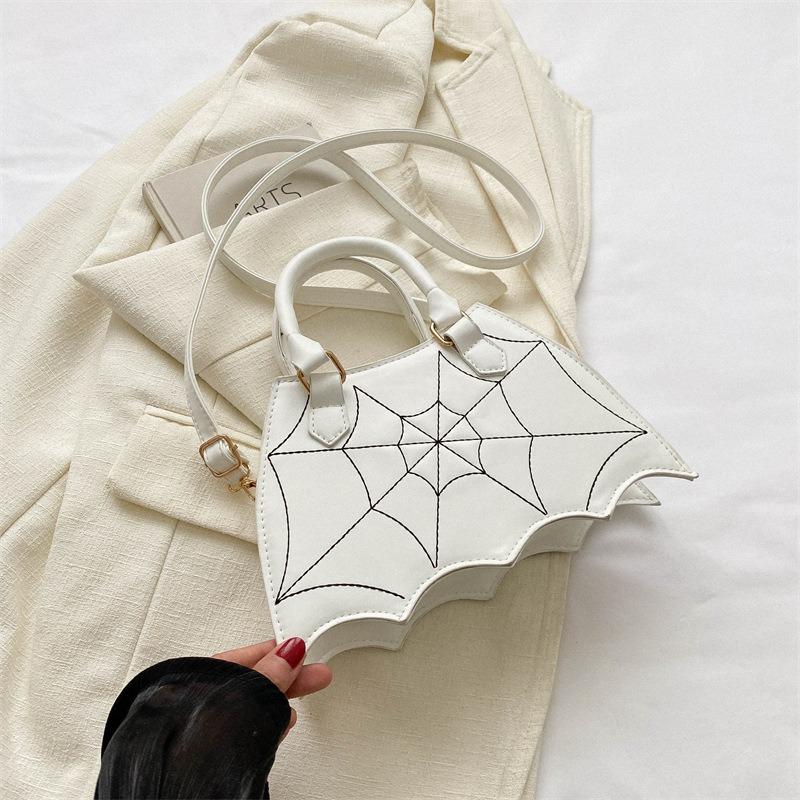 Personalized Bat Handbag Bag Women's New Summer Embroidery Thread Solid Color Shoulder Bag Popular Trend Messenger Bag Bag