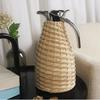 Handwoven European Style 2L Rattan Stainless Steel Vacuum Insulated Flask