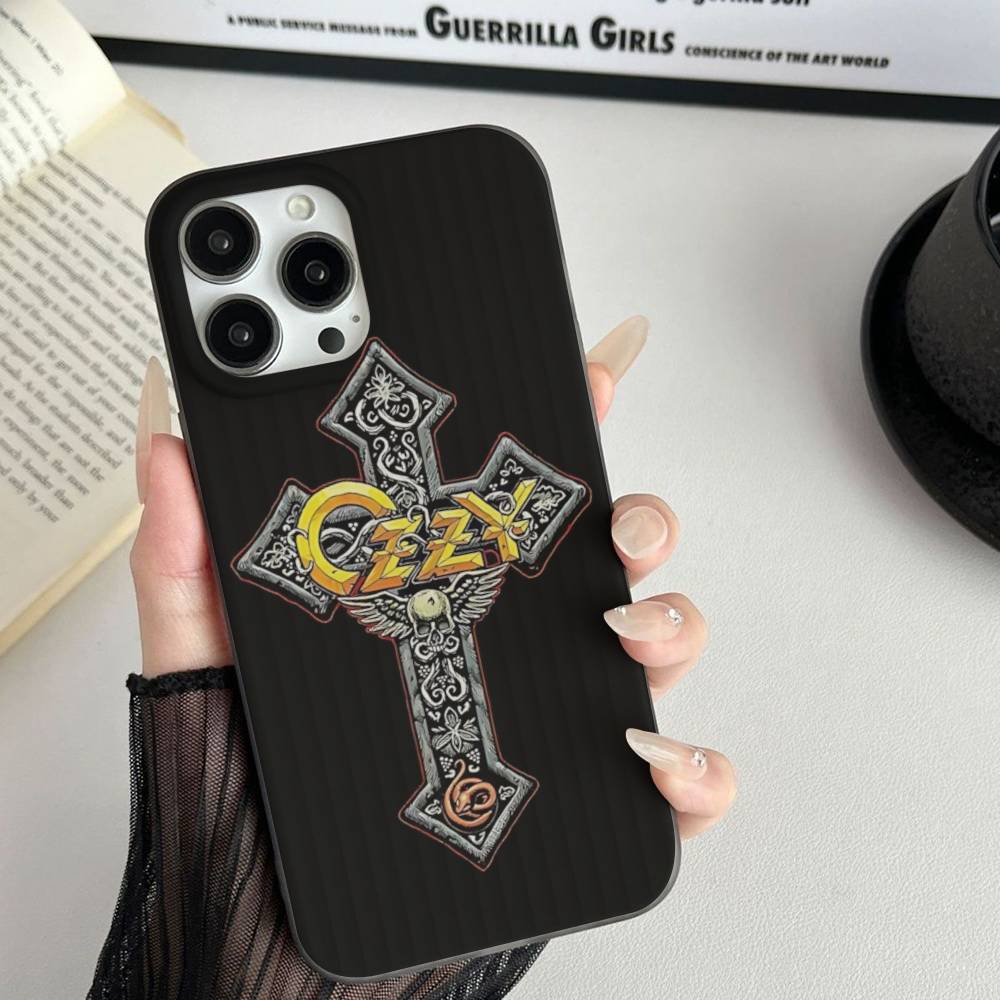 Retro Band O-Ozzy O-osbourne Fashion Corrugated Stripe Phone Case For IPhone 17 16 15 14 13 Pro Max Plus Pro Shockproof Cover