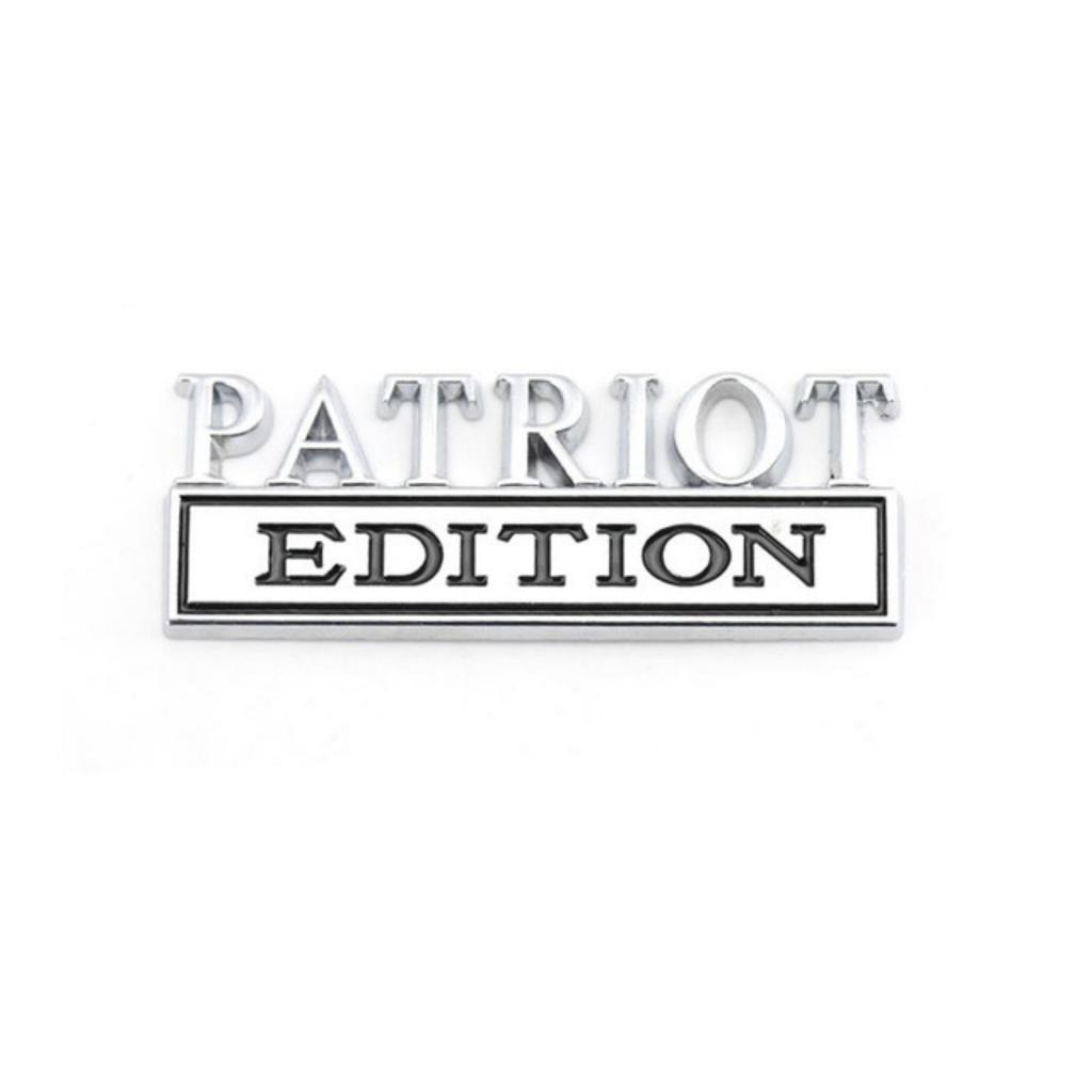 1Pc 3D Metal Patriot Edition Logo Car Front Grille Badge Side Fender Rear Trunk Emblem Sticker Decal