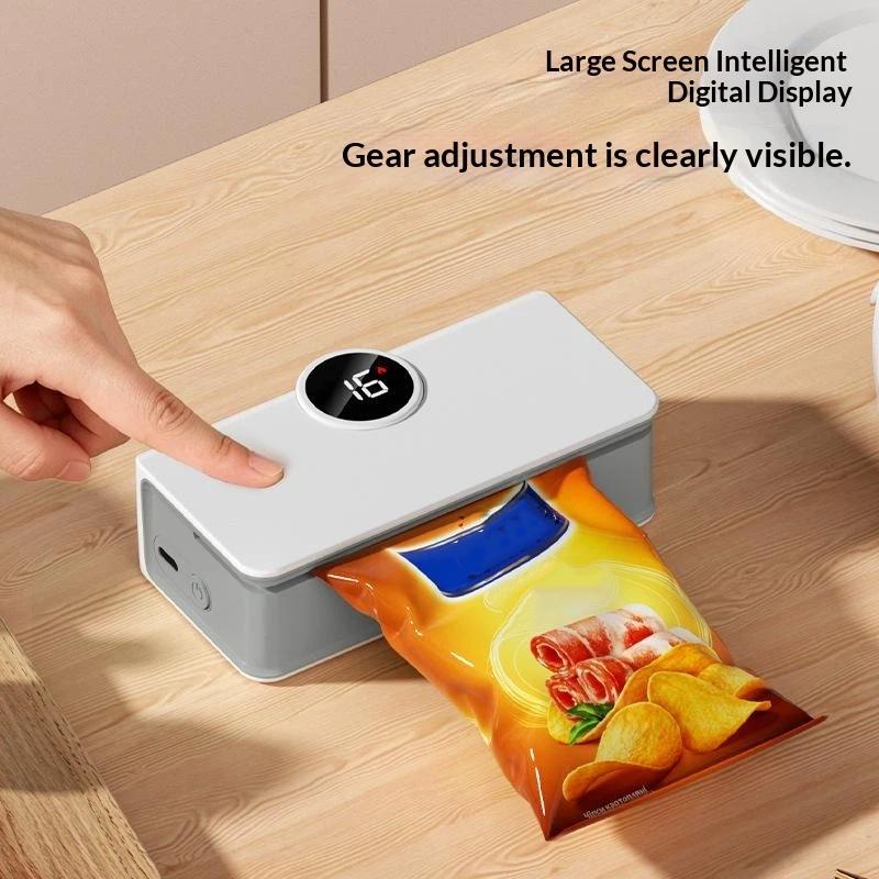 2 In 1 Mini Bag Sealer Rechargeable Bag Sealer Heat Seal With Cutter And Magnet Bag Resealer Machine For Plastic Bags Snack Bags