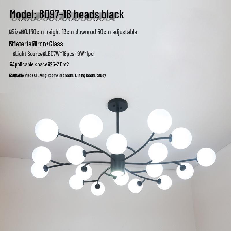 2025 Nordic Minimalist Chandelier: Modern Molecule Design for Living Room, Bedroom & Restaurant