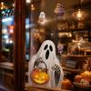 Halloween Window Clings Cute Cartoon Static Clings, Ghost Jack-O-Lantern Candy Glass Festive Home Ornaments Decals, Removable Stickers for Party Store