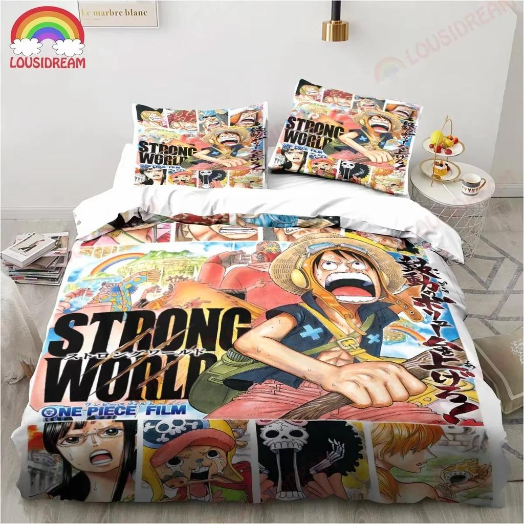 3D Print One Anime P-piece Bedding Set,Duvet Cover Comforter Bed Set Quilt Cover Pillowcase,King Queen Twin Size Boy Girl Adult