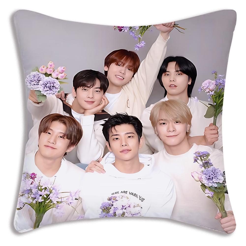Cool Fashion Singer Korean Wave Pillow Covers Cartoon Sofa Decorative Home Double-sided Printing Short Plush Cute Cushion Cover