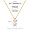 Copper Glittering Golden Australian White Pearl Necklace For Women Necklace Fine Jewelry Gift