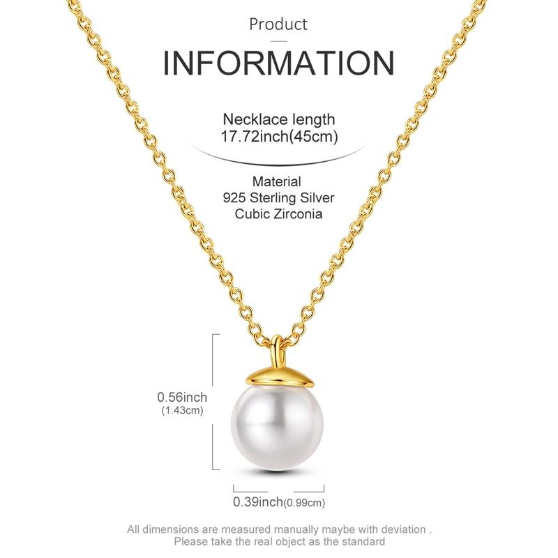 Copper Glittering Golden Australian White Pearl Necklace For Women Necklace Fine Jewelry Gift