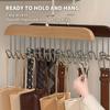 5pcs Wooden Clothes Hanger With 8 Hooks, Bra Space Saving Duty 360°Rotating Hooks, Closet Wardrobe Organizer For Tank Tops