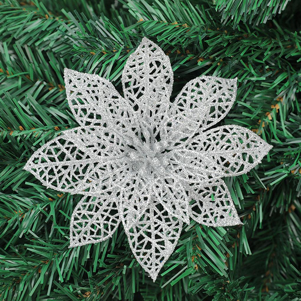 Christmas Tree Hanging Flower Xmas Decoration Hollow Flowers Holiday Ornaments
