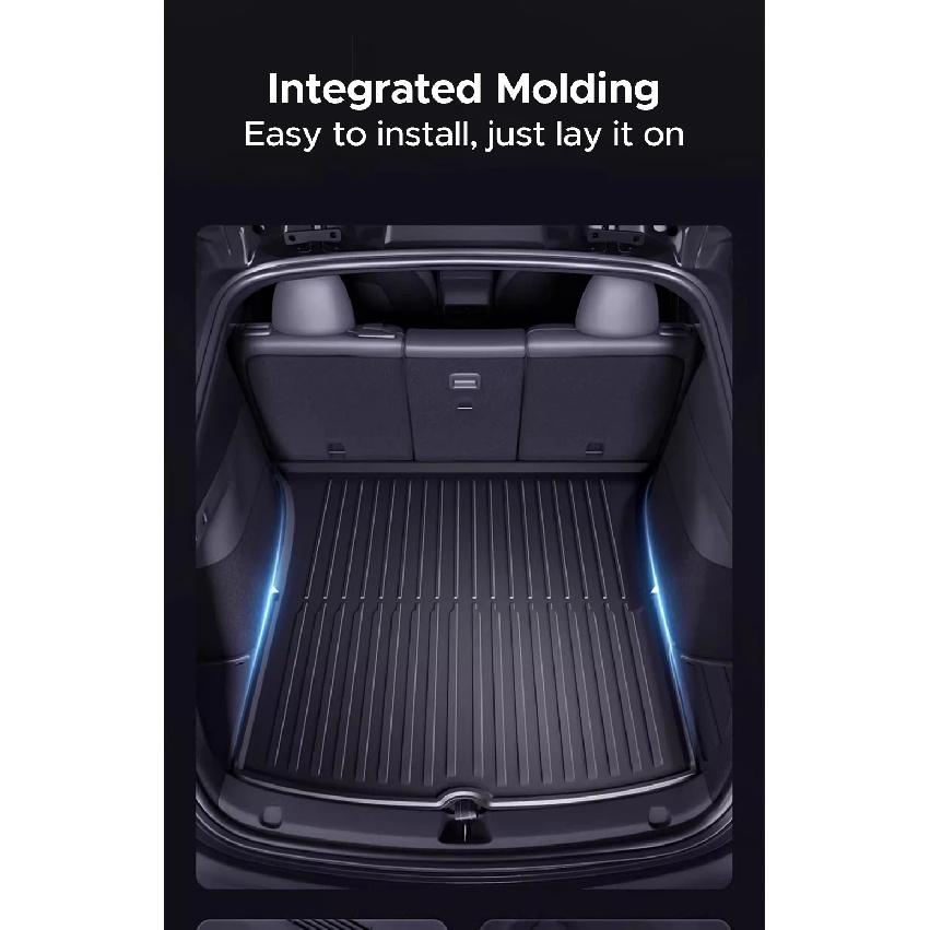 TEKSY For Tesla New Model Y 2026 2025 Juniper  Front and Back Trunk Mat TPE Carpet Waterproof Weather-resistant Pads Layer Mats