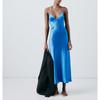 Spring New Elegant Style Sexy Back Drawstring Underwear Silk Satin Texture Dress 2255331