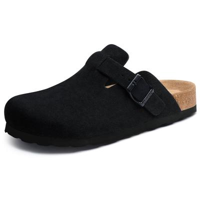 Fashion Cretsar Women's Suede Clogs Fashion Leather Mules Cork Footbed Sandals Potato Shoes New Men Lady Clog Slippers with Arch Support
