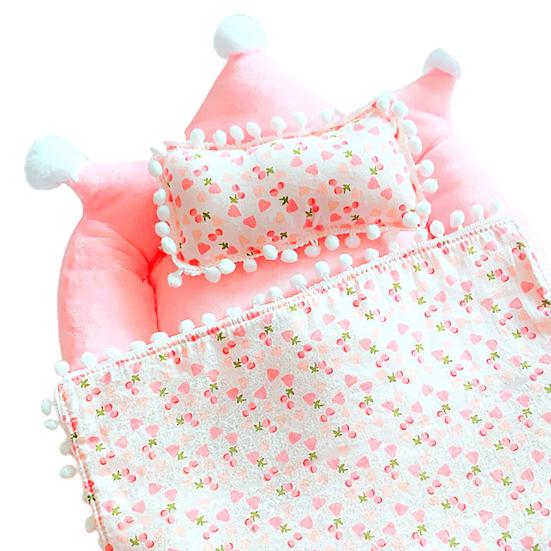 Doll Bedding Set Realistic Washable Plush Bedding Set Play Toy for Gift