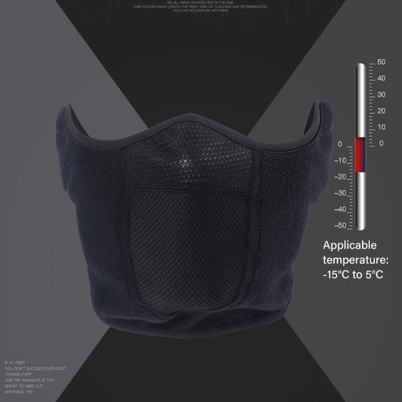 Winter Ski Face Mask Windproof Biking Face Cover Cold Weather Breathable Fleece Half Mask For Cycling and Commuting