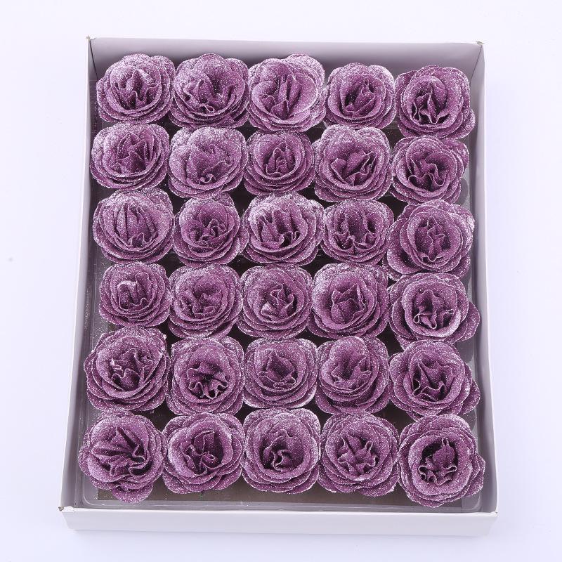 Rose Gold Crystal Glitter Blue Enchantress Flower Bouquet DIY Kit for Valentine's Day