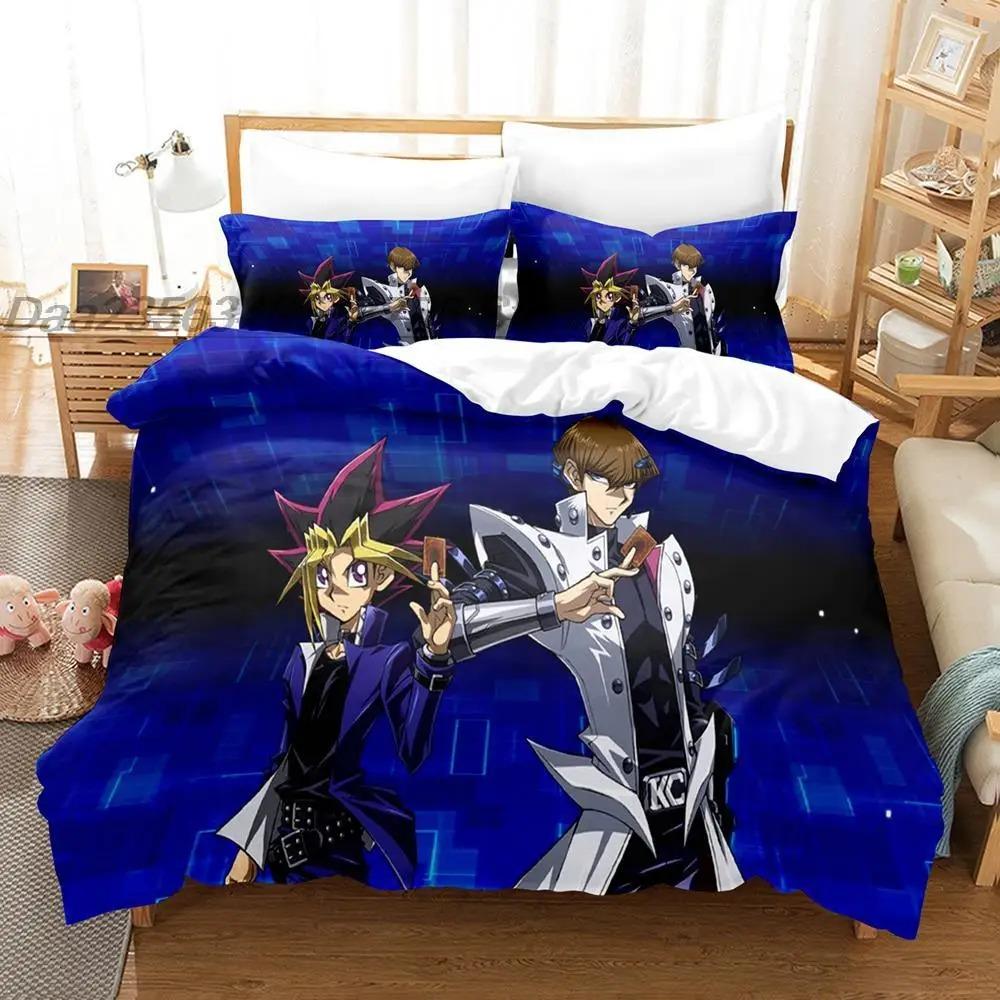 Yu Gi Oh Bedding Set Single Twin Full Queen King Size Bed Set Aldult Boys Bedroom Duvetcover Sets 3D Print Anime  Kawaii