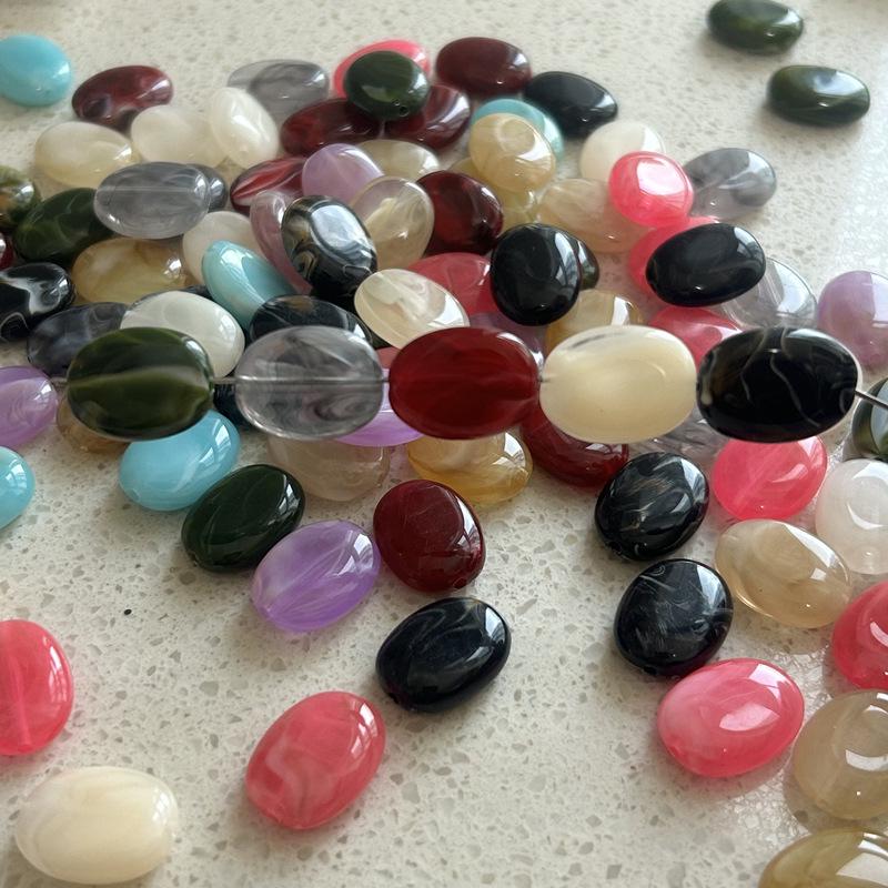 14.8*19mm Acrylic Flat Two-Color Cloud Mist Gradient Beads for DIY Bracelets, Earrings, Necklaces