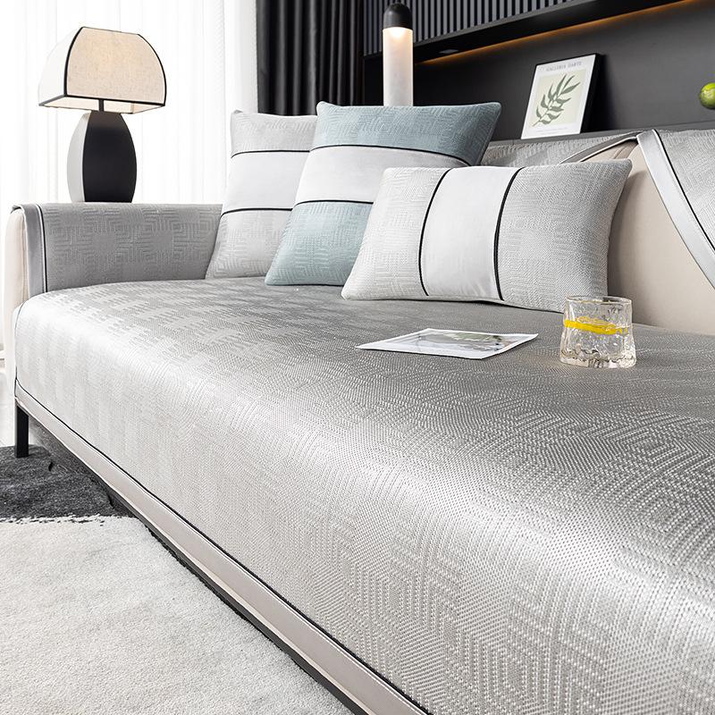 Ice Silk Sofa Cushion Summer Summer Light Luxury Mat Seat Cushion Simple Modern High-End Non-Slip Leather Sofa Cover
