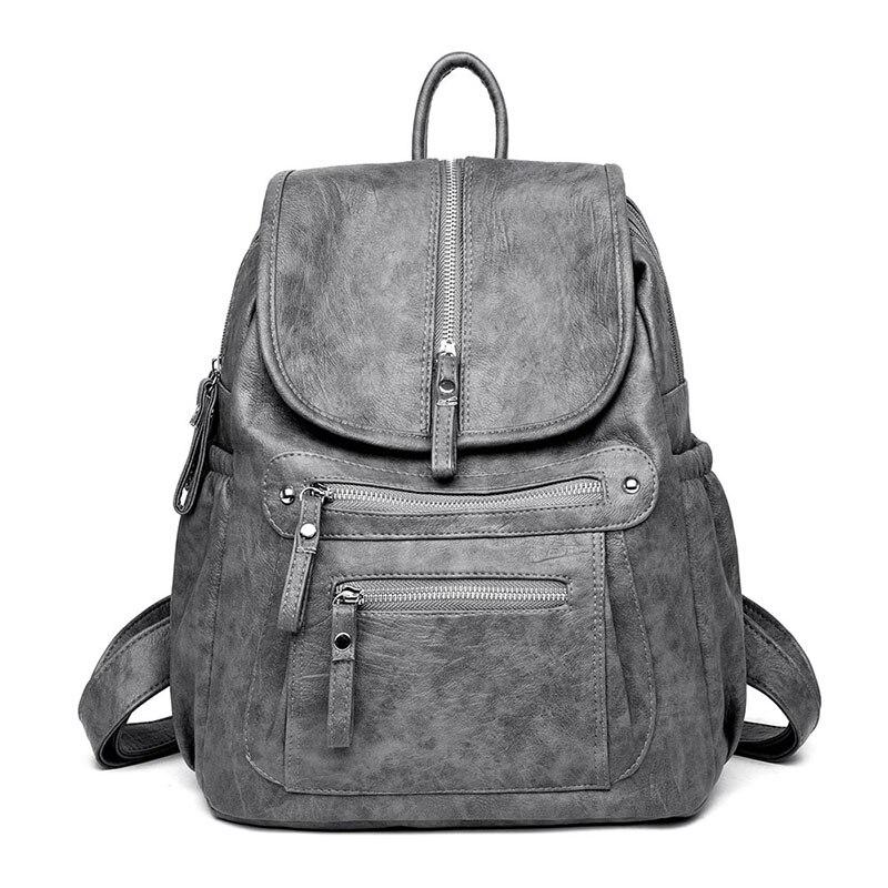 Damen Leder Rucksäcke Vintage Damen Umhängetasche Reise Damen Schultaschen Für Mädchen
