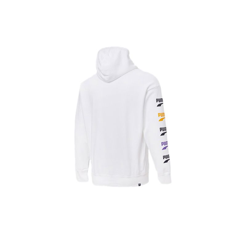 Puma Club Casual Print Hoodie Men Hoodie White 530368-02